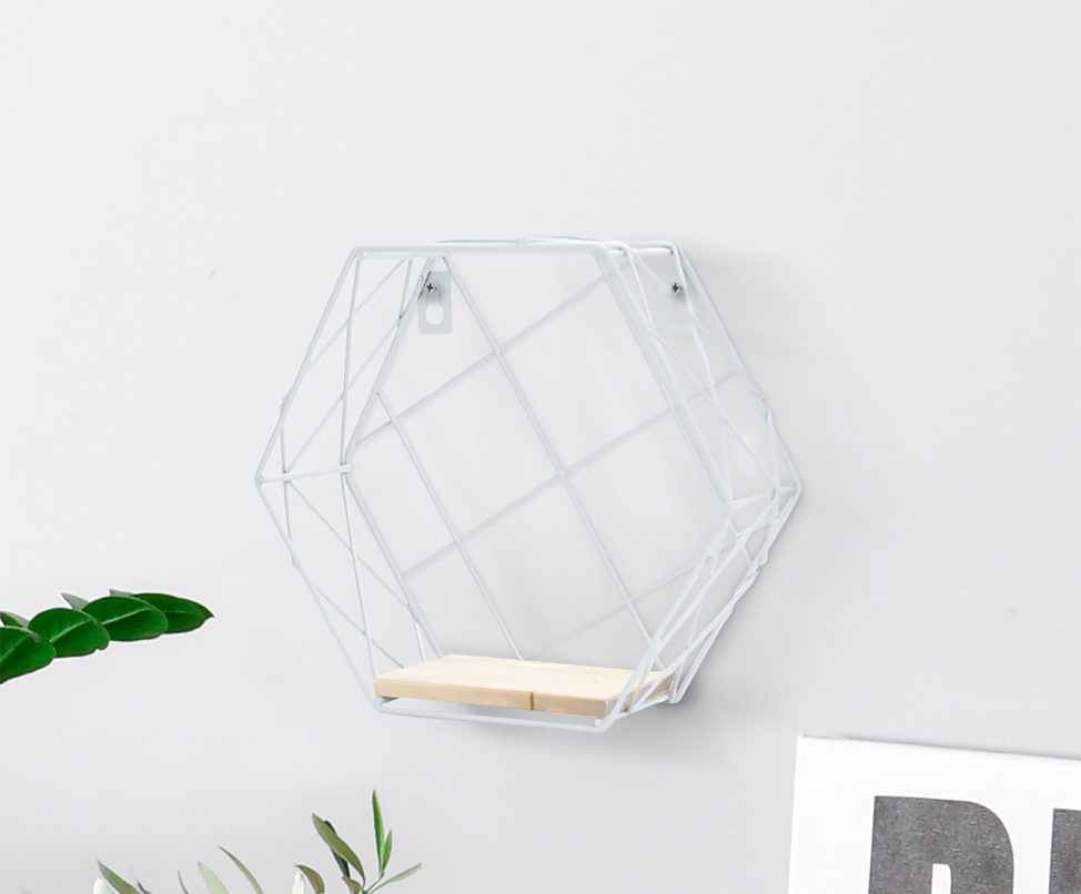 Loft shelf metal hexagon 